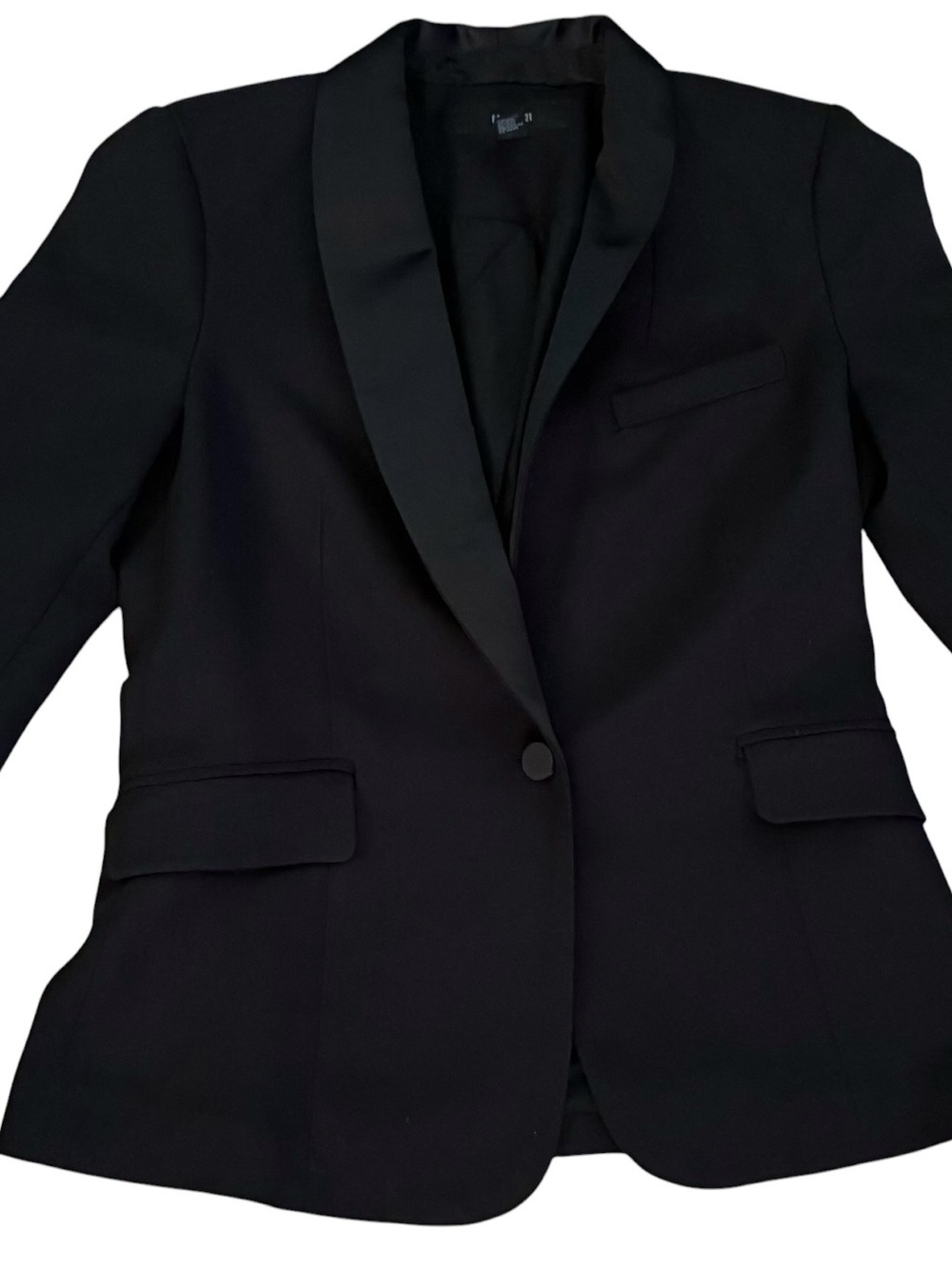 EUC Forever 21 Black Tailored Blazer Women's Medium Classic Career Office Work
